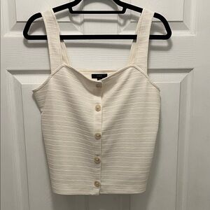 J. Crew Cream Button-Up Tank Top